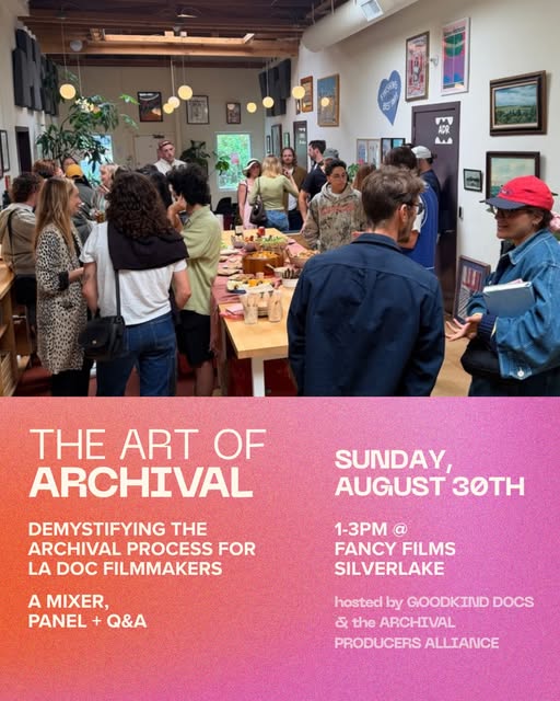Guests gathered at Fancy Film with an Art of Archival event announcement