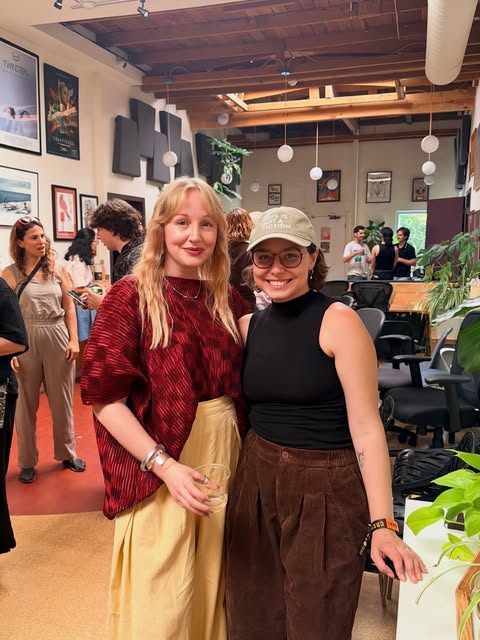 Two guests at the Art of Archival gathering at Fancy Film