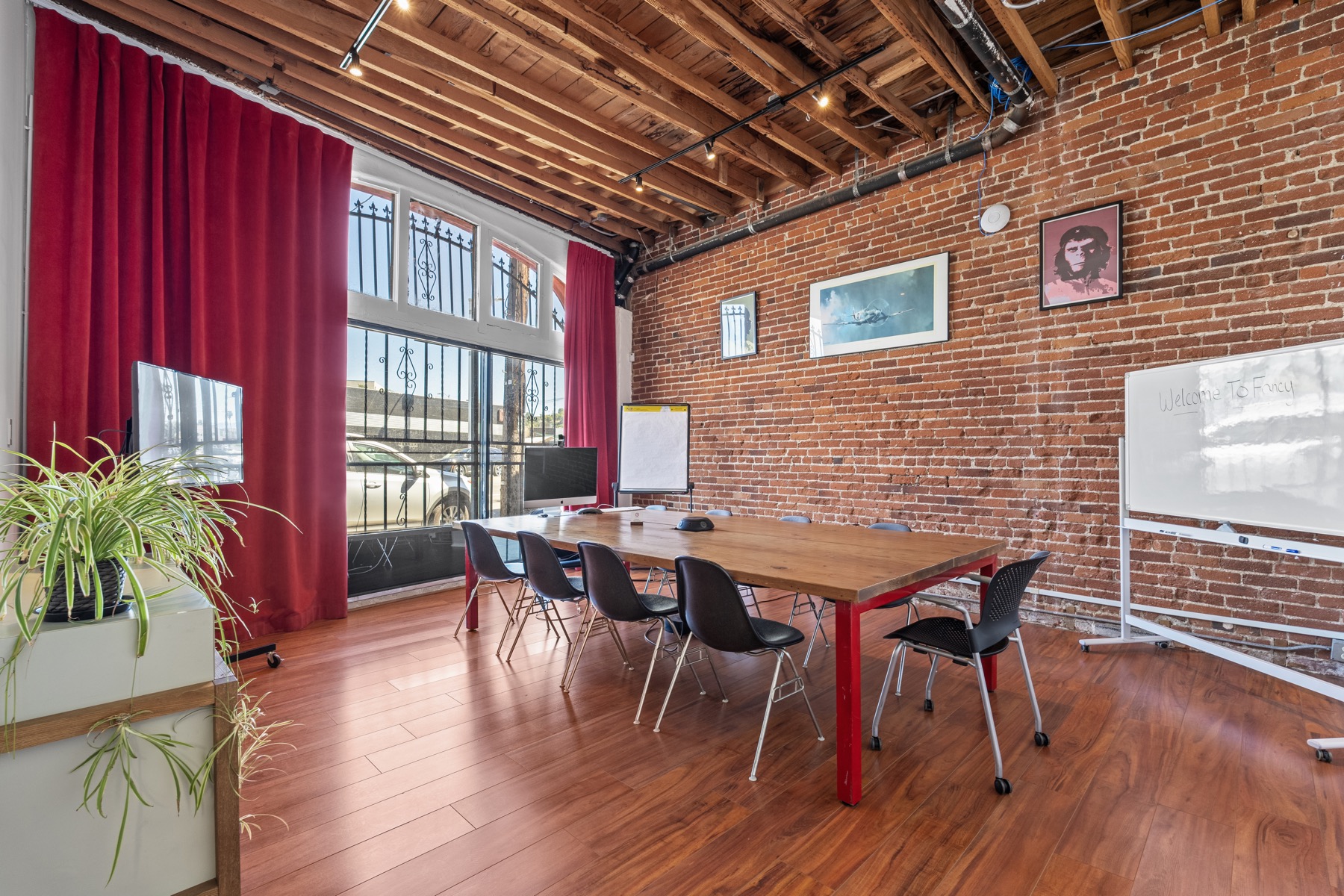 Fancy Film conference room with long table