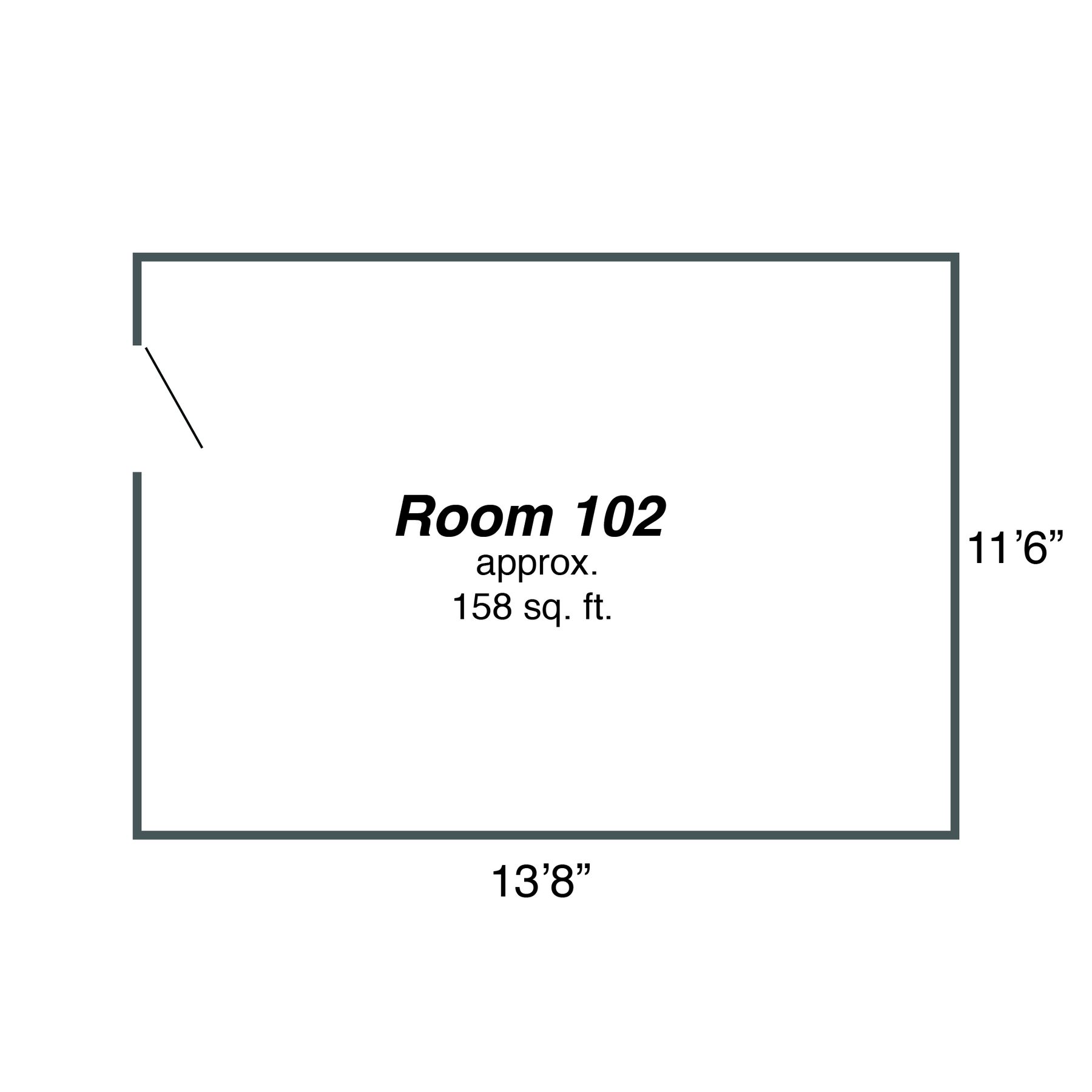 Fancy West Room 102 floor plan