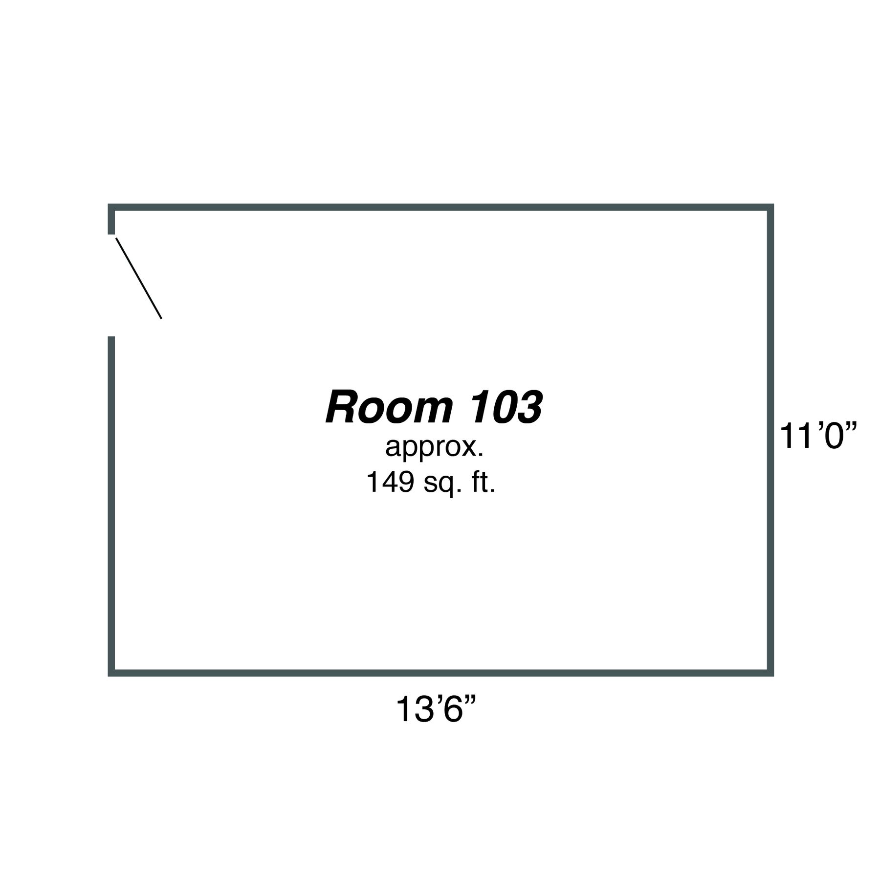 Fancy West Room 103 floor plan