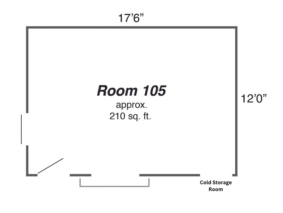 Fancy West Room 105 floor plan