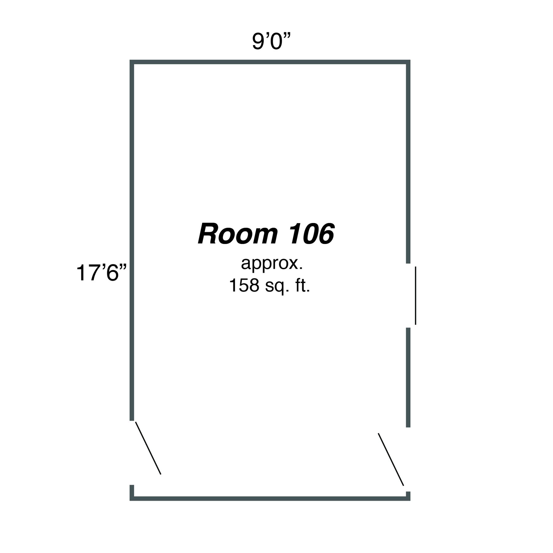 Fancy West Room 106 floor plan