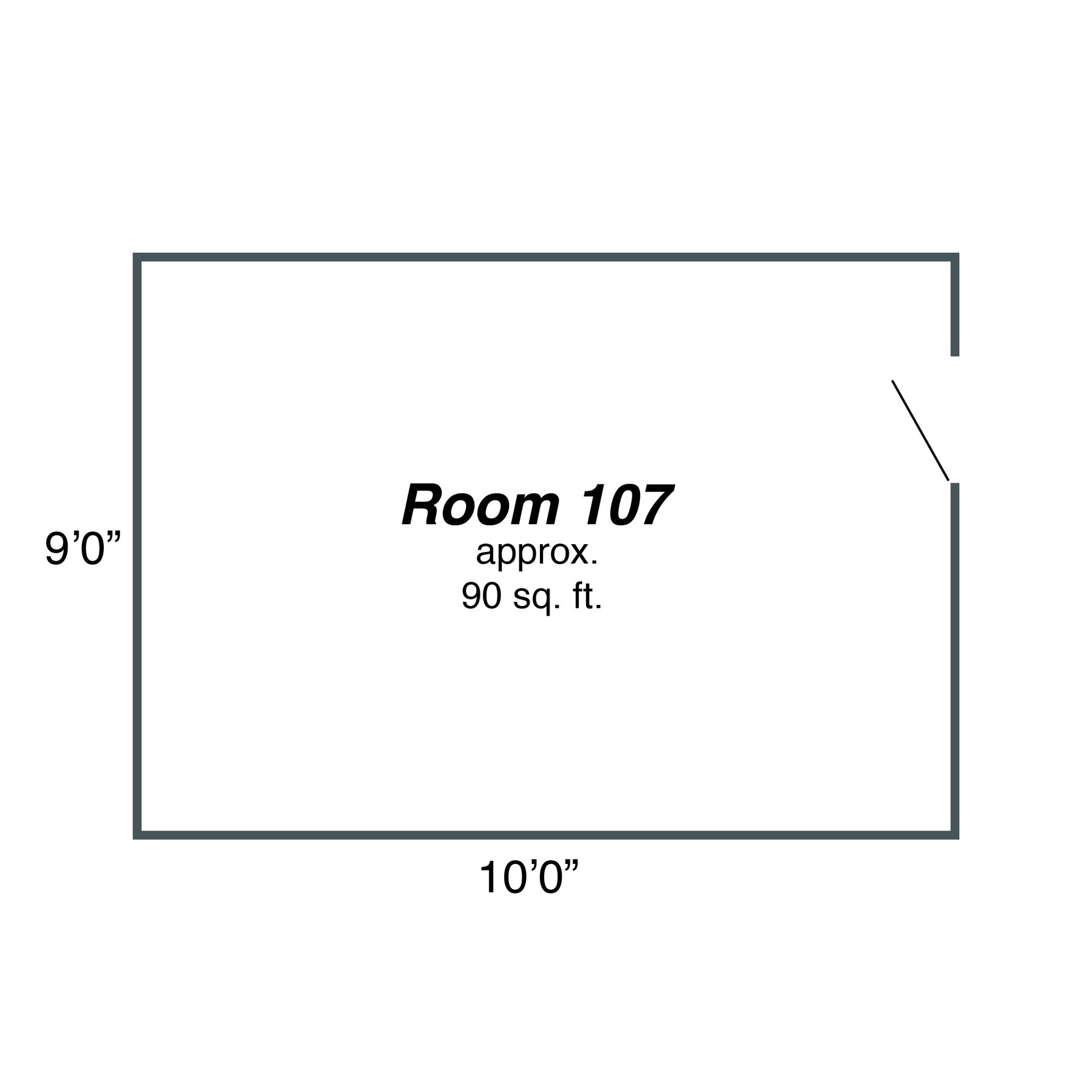 Fancy West Room 107 floor plan