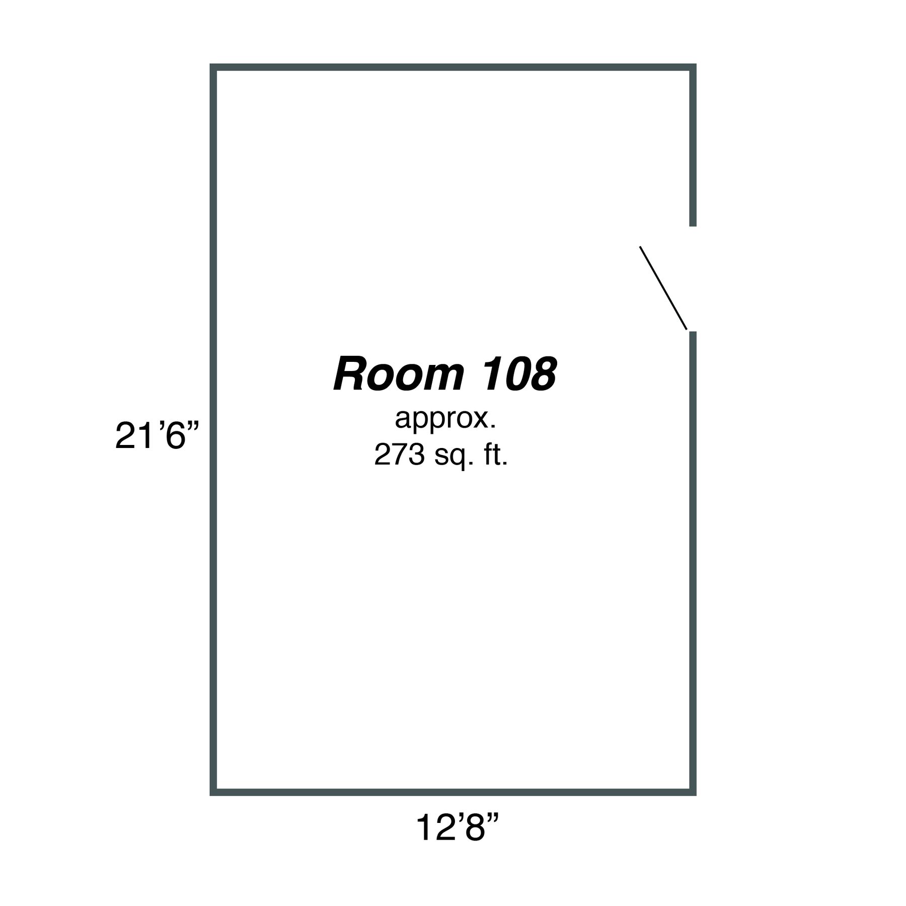 Fancy West Room 108 floor plan