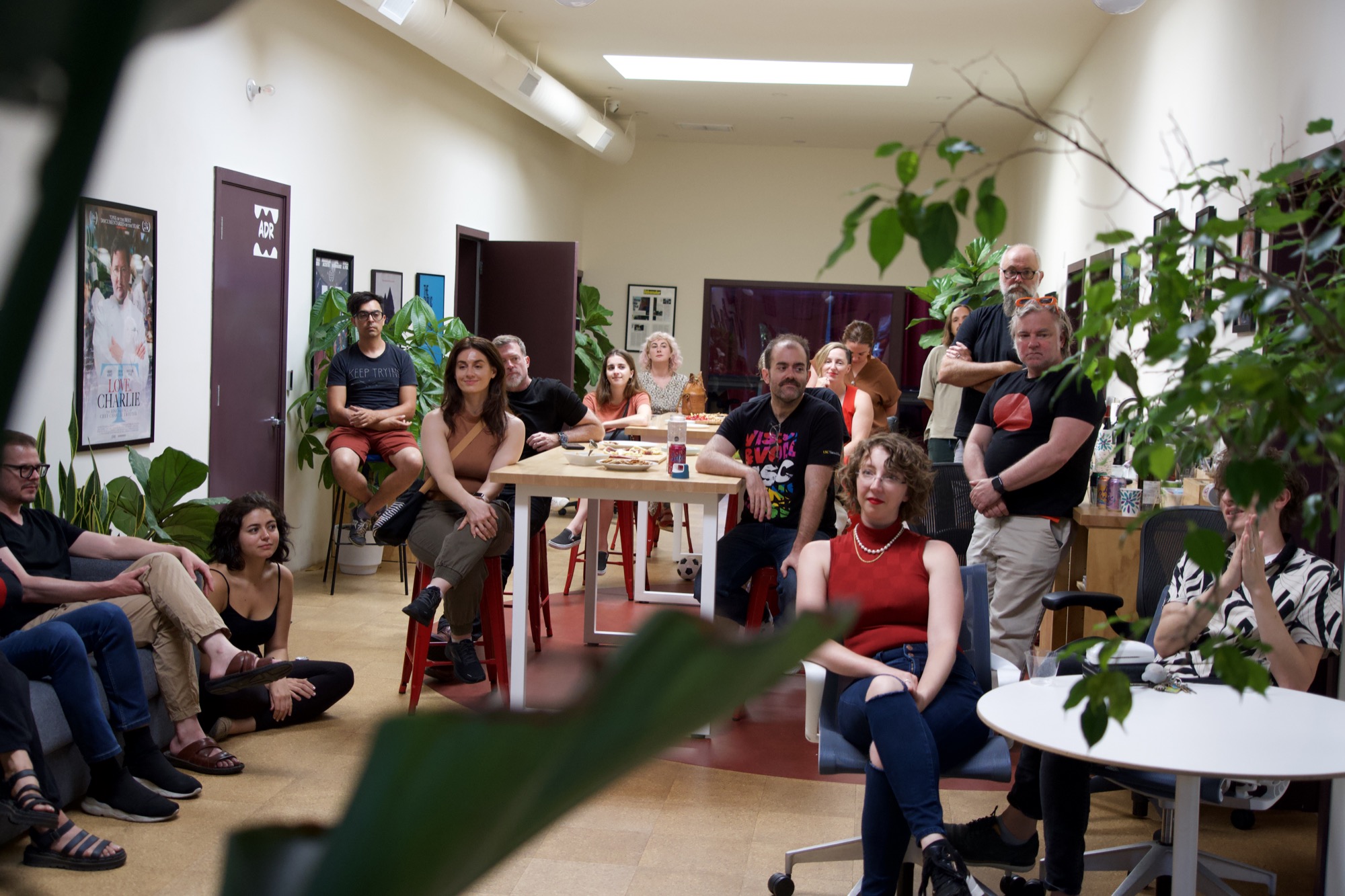 Audience gathered for a One Hour Process event at Fancy Film